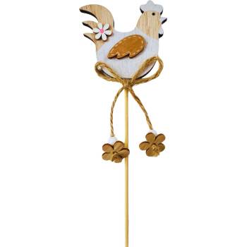 Zápich slepice, dřevo 31 cm