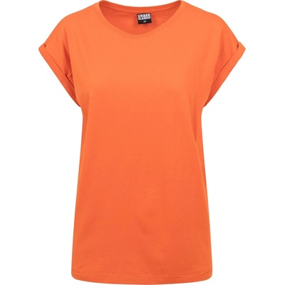 Urban Classics volné tričko s ohrnutými rukávky rust orange