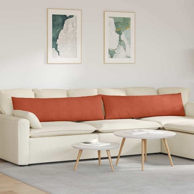 vidaXL Диван възглавници 2 pcs Червено оранжево 145 x 40 см (42013867)