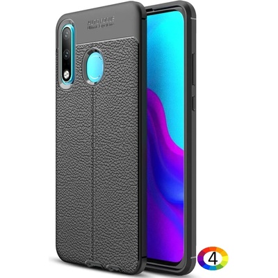 Huawei P30 Lite Удароустойчив Litchi Skin Калъф и Протектор