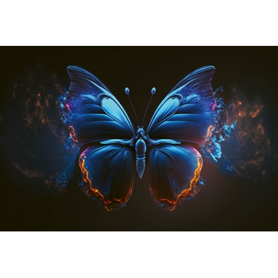 DIMEX ART Флизелинов фототапет синя пеперуда 375 x 250 см