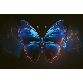 DIMEX ART Флизелинов фототапет синя пеперуда 375 x 250 см