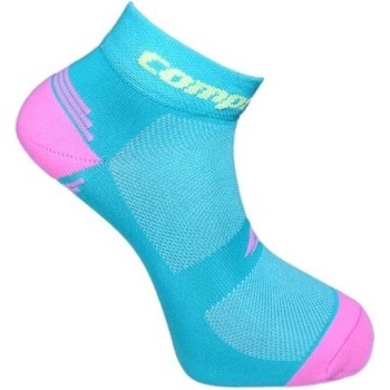 Compressox CSX-BIKE FUN NEW funkční ponožky růžová / tyrkys