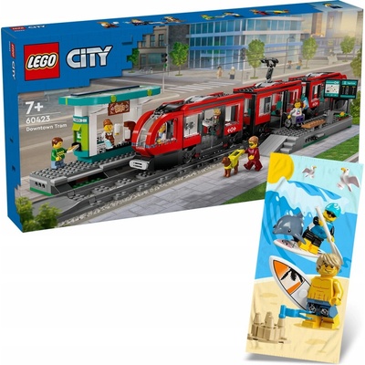 LEGO® City 60423 Električka a zastávka v centre mesta