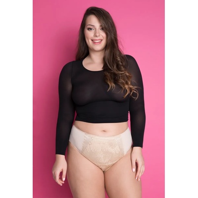 Julimex Бикини с висока талия в бежов цвят agateh-55430-beŻowe - Бежов, размер 2xl