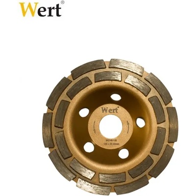 Wert Диамантен диск за шлайфане на бетон Ф 115 мм, двуредов / Wert 2740-115 / (W 2740-115)