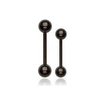 Šperky4U Černý piercing do jazyku činka PJ01055-16145