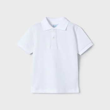 MAYORAL Поло тениска къс ръкав памук basic бял цвят за мини момче Майорал