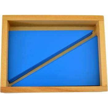 Montessori Krabička s modrými trojuholníkmi
