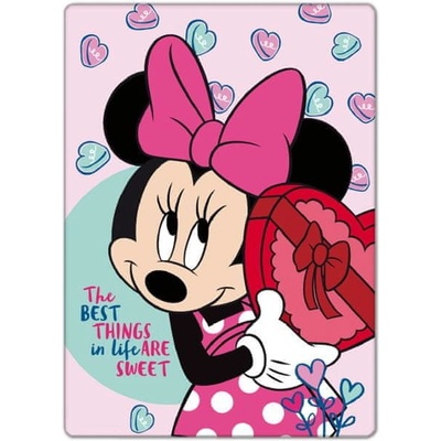 BrandMac Dětská deka Minnie Mouse Hearts