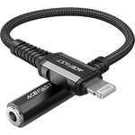 ACEFAST - Адаптер за аудио кабел (C1-05) - Lightning към Jack 3.5 мм женски, Apple Hi-Fi, декодиране на HD музика, MFi, 0.18 м - Черен