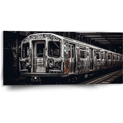 Sablio Obraz Mestské metro s graffiti - 110x50 cm
