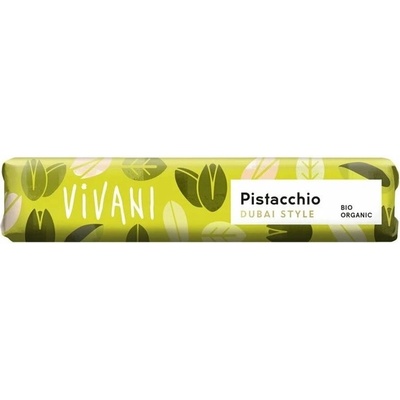 Vivani Bio mléčná čokoládová tyčinka Pistacchio Dubai Style 40 g