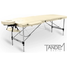 Tandem Skladací masážny stôl Basic ALU-2 krémová 195 x 70 cm