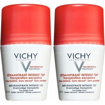 Vichy Súprava guľôčkových antiperspirantov proti nadmernému poteniu (Détranspirant Intensif 72h) 2 x 50 ml