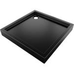 Mexen Flow+ квадратен поддушов корито 90 x 90 см, черен мат - 46S709090H (46S709090H)