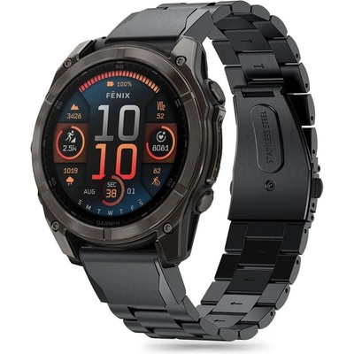 Tech-Protect Стоманена верижка за Garmin Fenix 5 / 6 / 6 Pro / 7 / 8 (47mm) / E от Tech-Protect Stainless - Черна (5906302376964)