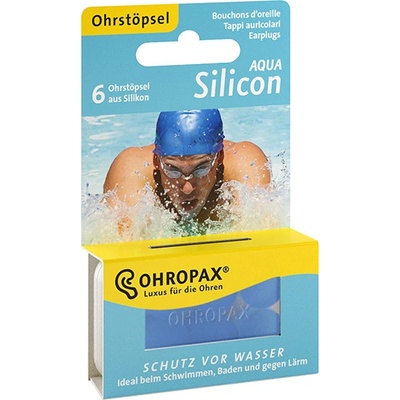Ohropax Silicon Aqua Štuple na plávanie 3 páry