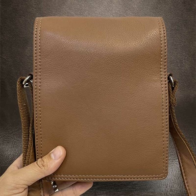 Hnědá kožená Crossbody taška pro každodenní nošení