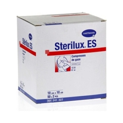 Hartmann Sterilux gázové štvorce 10 cm x 10 cm 50ks