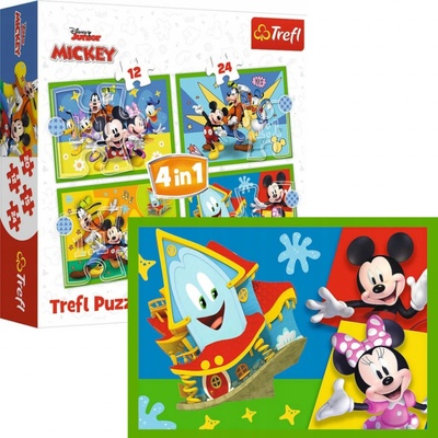 TREFL Mickeyho klbko S priateľmi 4v1 12,15,20,24 dielov