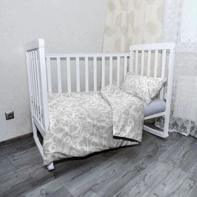 Sablio Mikroplyšové detské obliečky do postieľky Damašková čipka 130x90 40x60