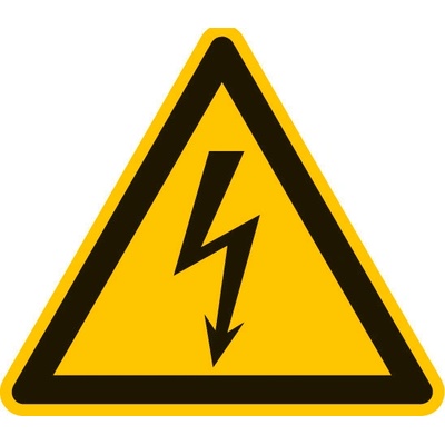 Značka Elektrické napätie, ISO 7010, hliník, 100 mm, 10 ks
