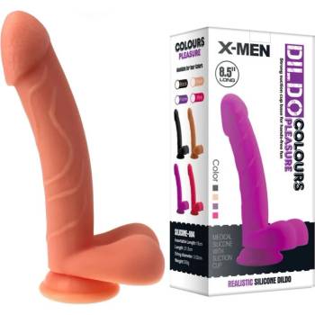 Image 1 of Пенис дилдо с тестиси, колоритна наслада, 21, 5см. - Colours Pleasure Flesh 4 (XMEN000106)