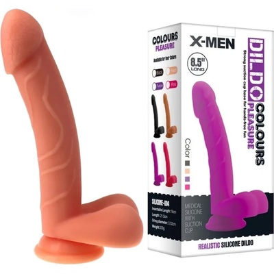Пенис дилдо с тестиси, колоритна наслада, 21, 5см. - Colours Pleasure Flesh 4 (XMEN000106)