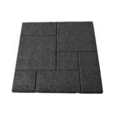 SK Profilovaná gumená dlažba Hobby Terasa 500x500x30mm čierna m²