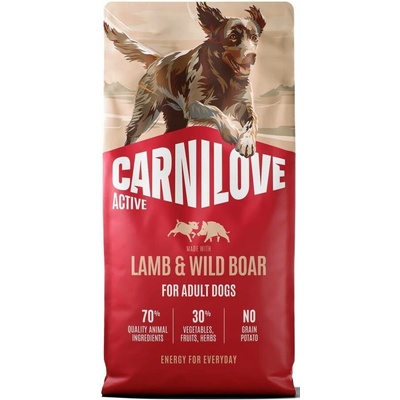 Carnilove Active Adult jehněčí a kančí 12 kg