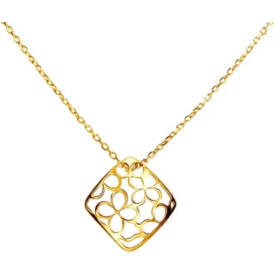 SAVICKI Колие с цвете savicki: позлатено сребро