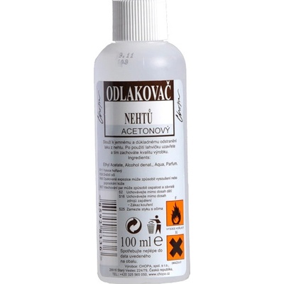 CHOPA Odlakovač s acetonem 100 ml