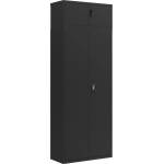  Шкаф за папки черен 90x40x240 см стомана