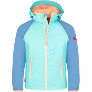 TROLLKIDS Детско софтшел яке Trollkids Kids Rondane Zip Off Jacket XT Softshell jacket - Aquamarine / Cornflower - размер 128 (EU) (703-2398-1417)