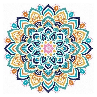 zuty Malování Podle Čísel Mandala Ii 80 x 100 Cm Plátno Rám