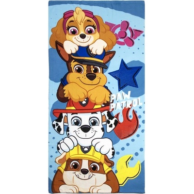 CurePink Dětský ručník osuška Paw Patrol Tlapková Patrola Přátelé 70 x 140 cm