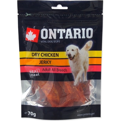 ONTARIO Sušené kuracie plátky pre psov 70 g