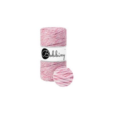 Bobbiny Macrame Regular 3 mm - Raspberry Shake