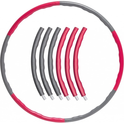 VIRTUFIT Fitness Hula Hoop - 100 cm - 1,2 kg šedo-červená
