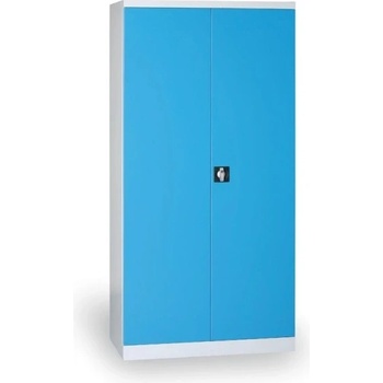 Plechová dílenská skříň na nářadí demontovaná, 1820 x 850 x 390 mm, modrá