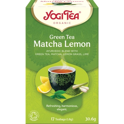 Yogi Tea Bio Ajurvédský zelený čaj matcha, citron 17 ks