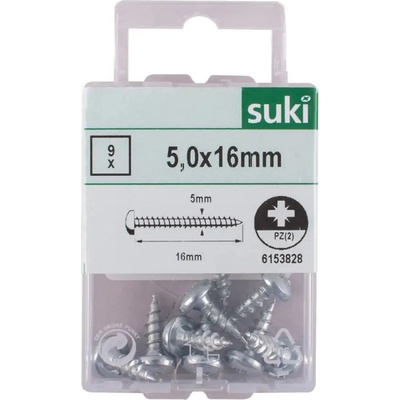 Suki ВИНТ ЗА ДЪРВО 5x16 ММ suki 9 БРОЯ (4004575538285)