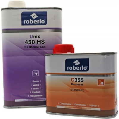 Čirý lak ROBERLO UNIX 450 HS PREMIUM 2:1, 1 litr + 500ml tužidla + ředidlo