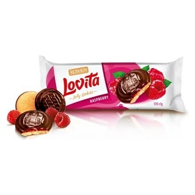 Roshen Lovita Čokopiškot malina 135 g