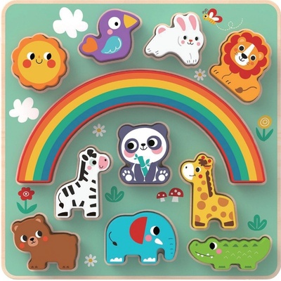 2Kids Toys balanční puzzle se zvířátky 2 v 1