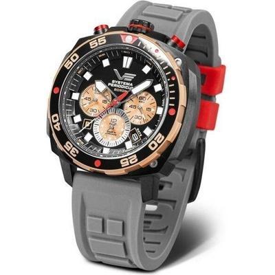 Vostok Europe VK67/650E721 Šedý silikonový řemínek