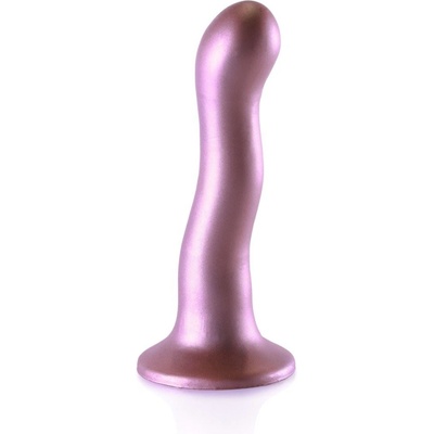 Ouch! Ultra Soft Silicone Curvy G-Spot Dildo 7" Rose silikónové dildo s prísavkou 17,2 x 2,8ؘ–3,7 cm
