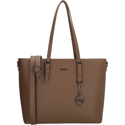 Tmavohnedá prémiová shopper kabelka „Rachel“