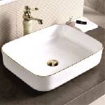Inter Ceramic Art 50 cm shiny white/gold (874 GOLDEN EDGE)